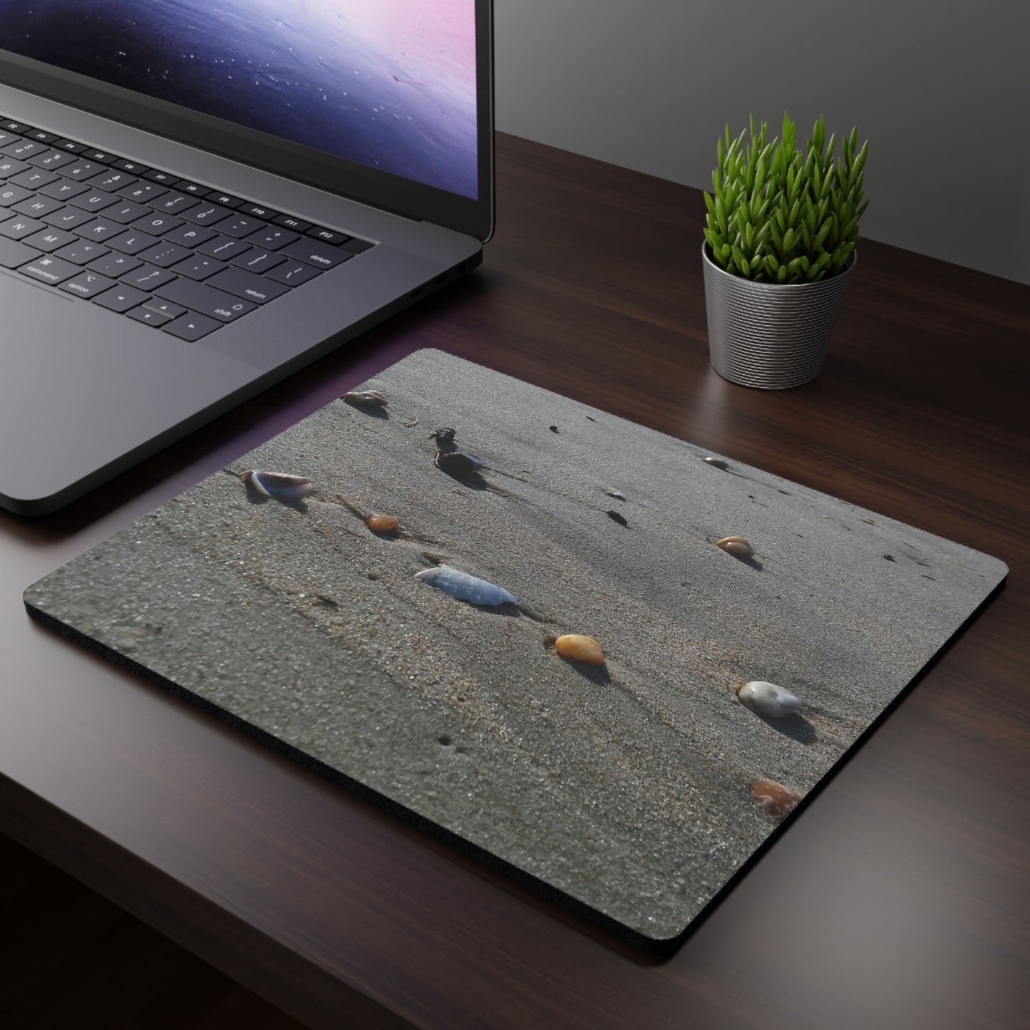 NN Rectangular Mouse Pad Colorful Pebbles On Beach