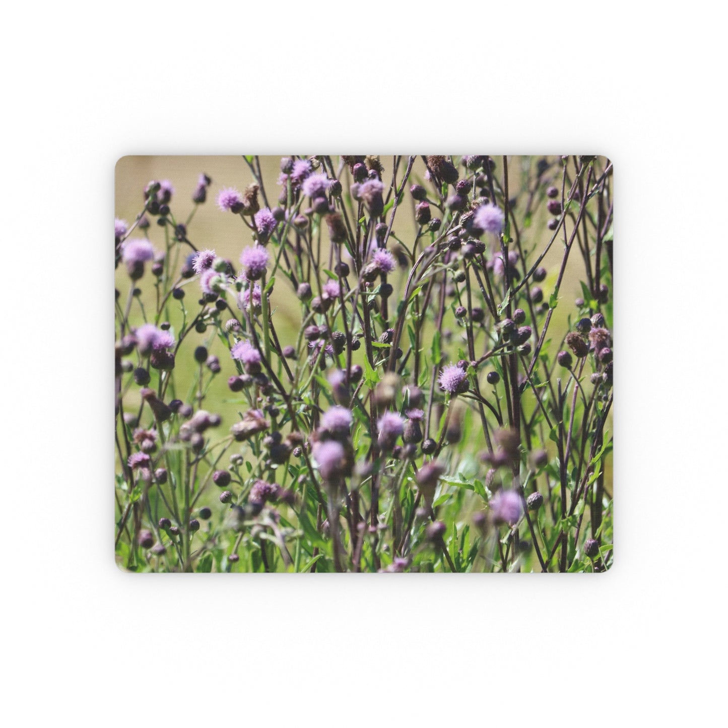 NN Rectangular Mouse Pad Purple Fluff Flowers
