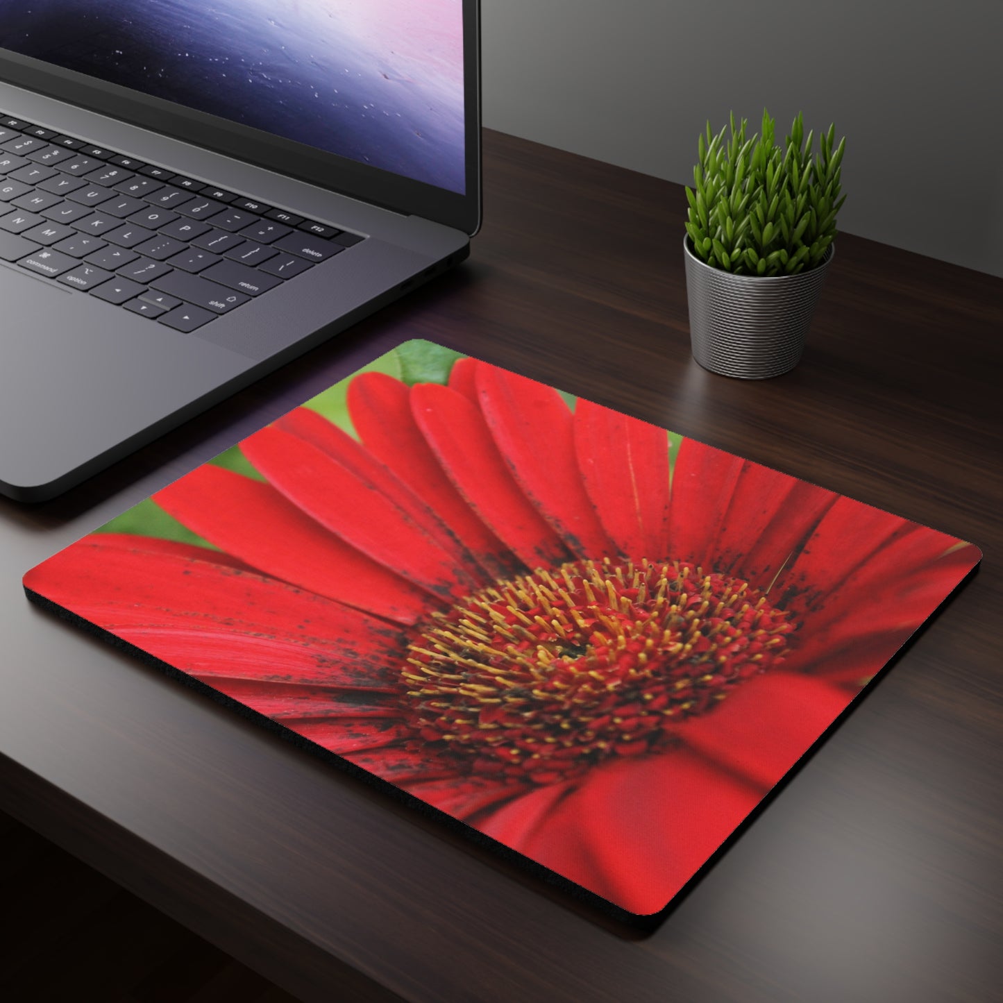 NN Rectangular Mouse Pad Big Red (R) Flower