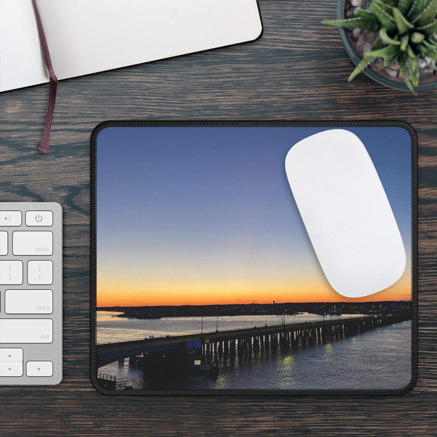 NN Gaming Mouse Pad Blue Sky OCMD Bridge Over Water