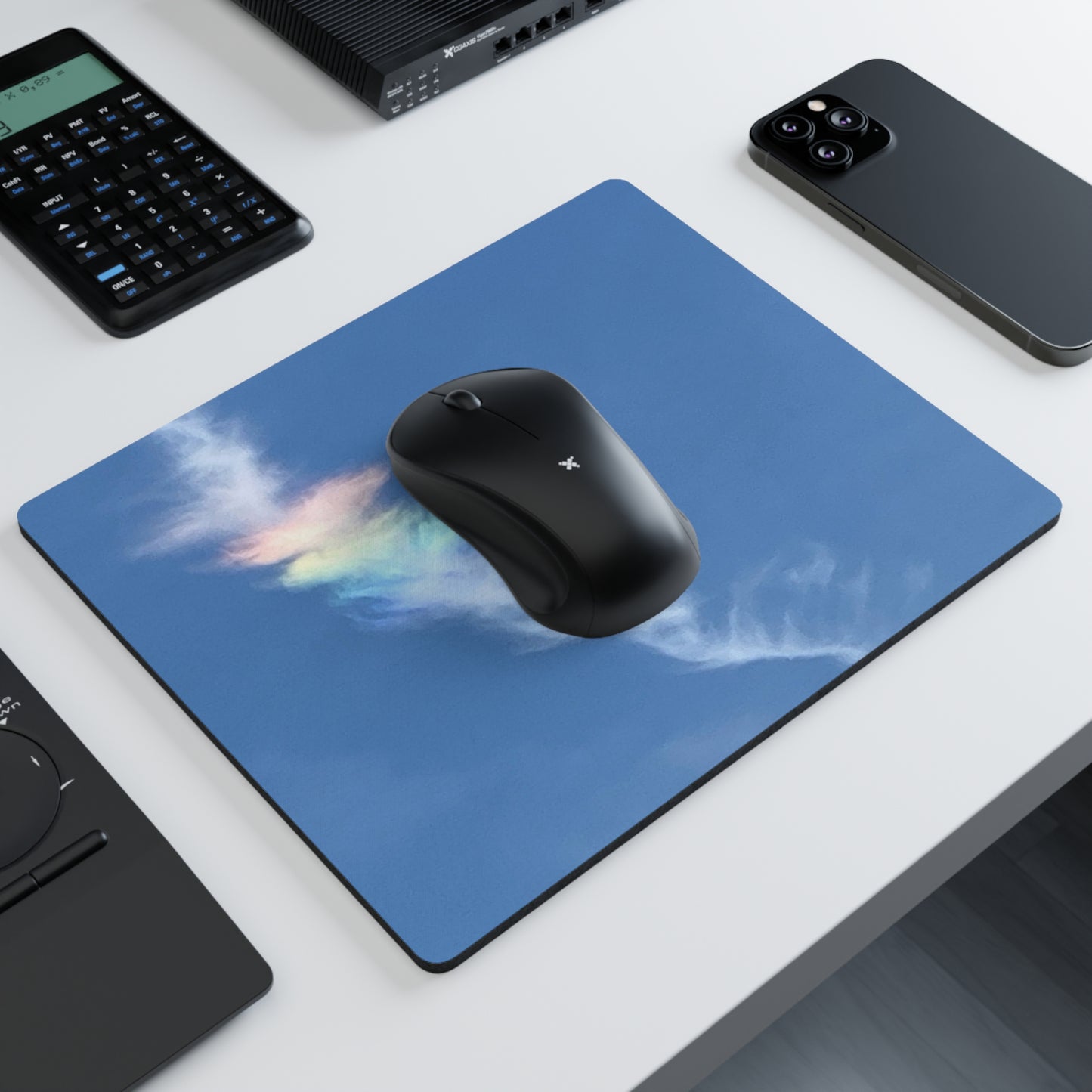 NN Rectangular Mouse Pad Rainbow Cloud