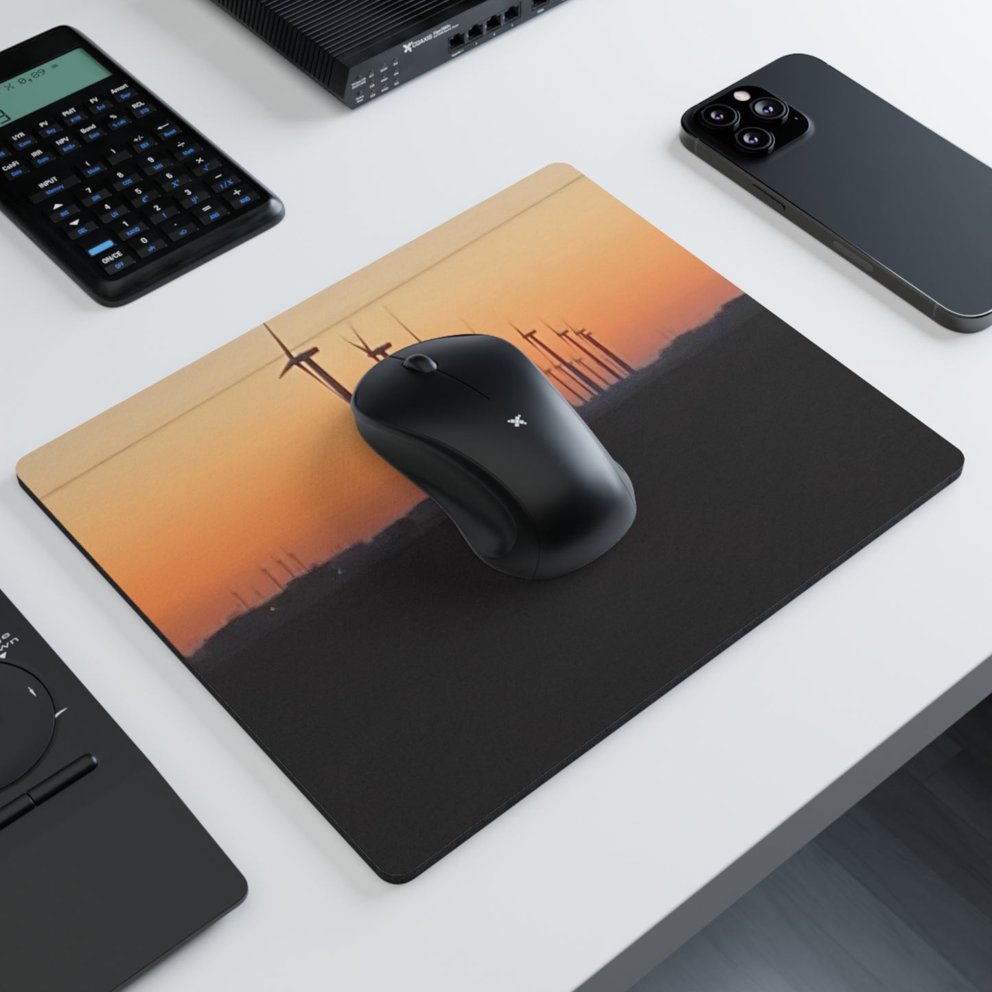 NN Rectangular Mouse Pad Centered Wind Turbines