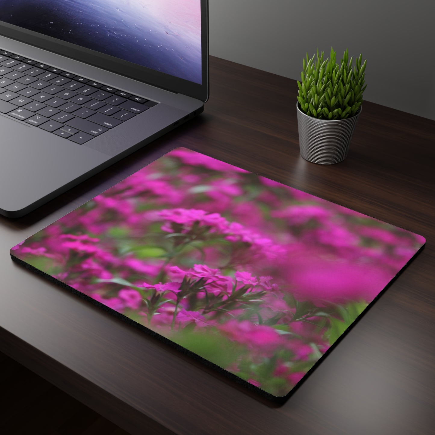 NN Rectangular Mouse Pad Purple Pinkish Flowers