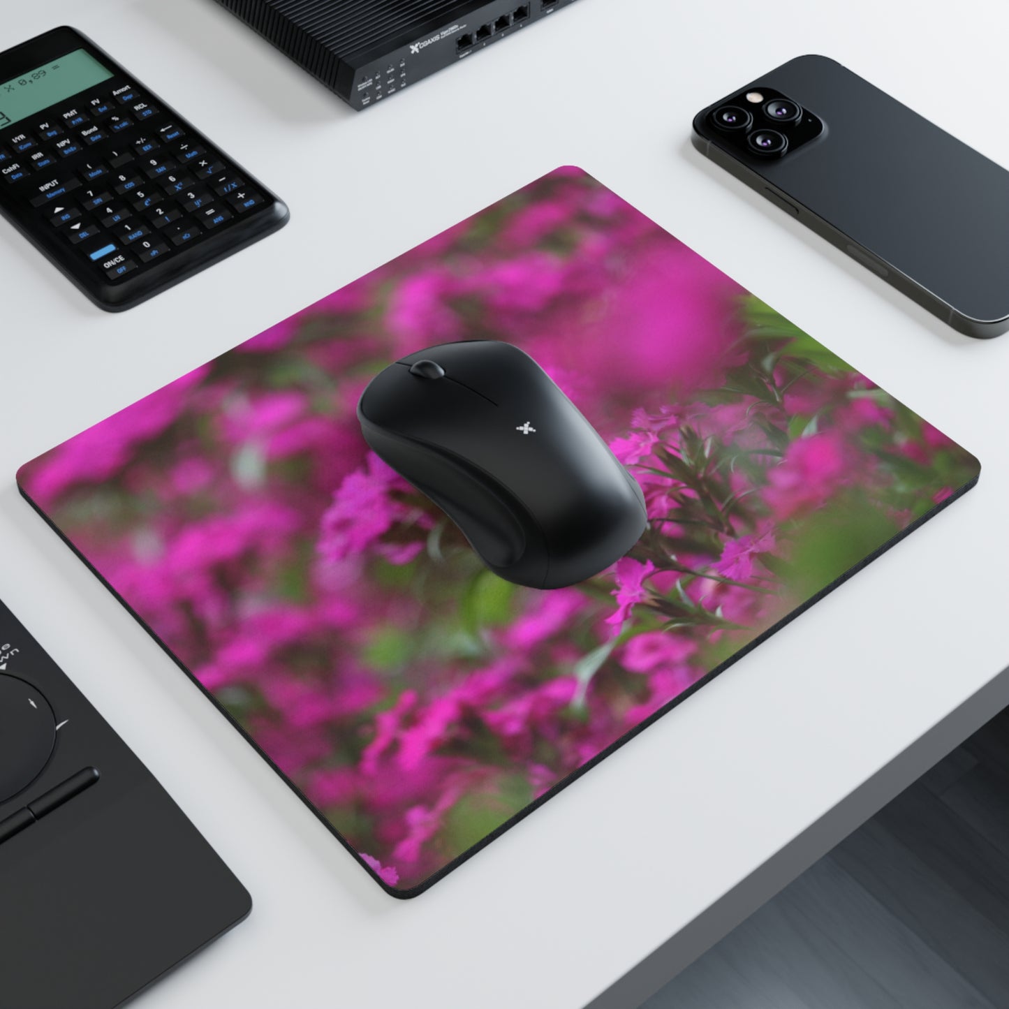 NN Rectangular Mouse Pad Purple Pinkish Flowers