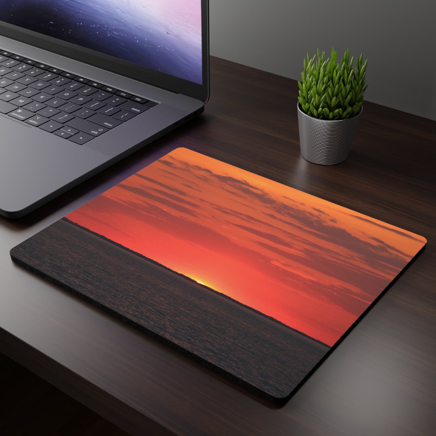 NN Rectangular Mouse Pad Orange Skies Over Waters