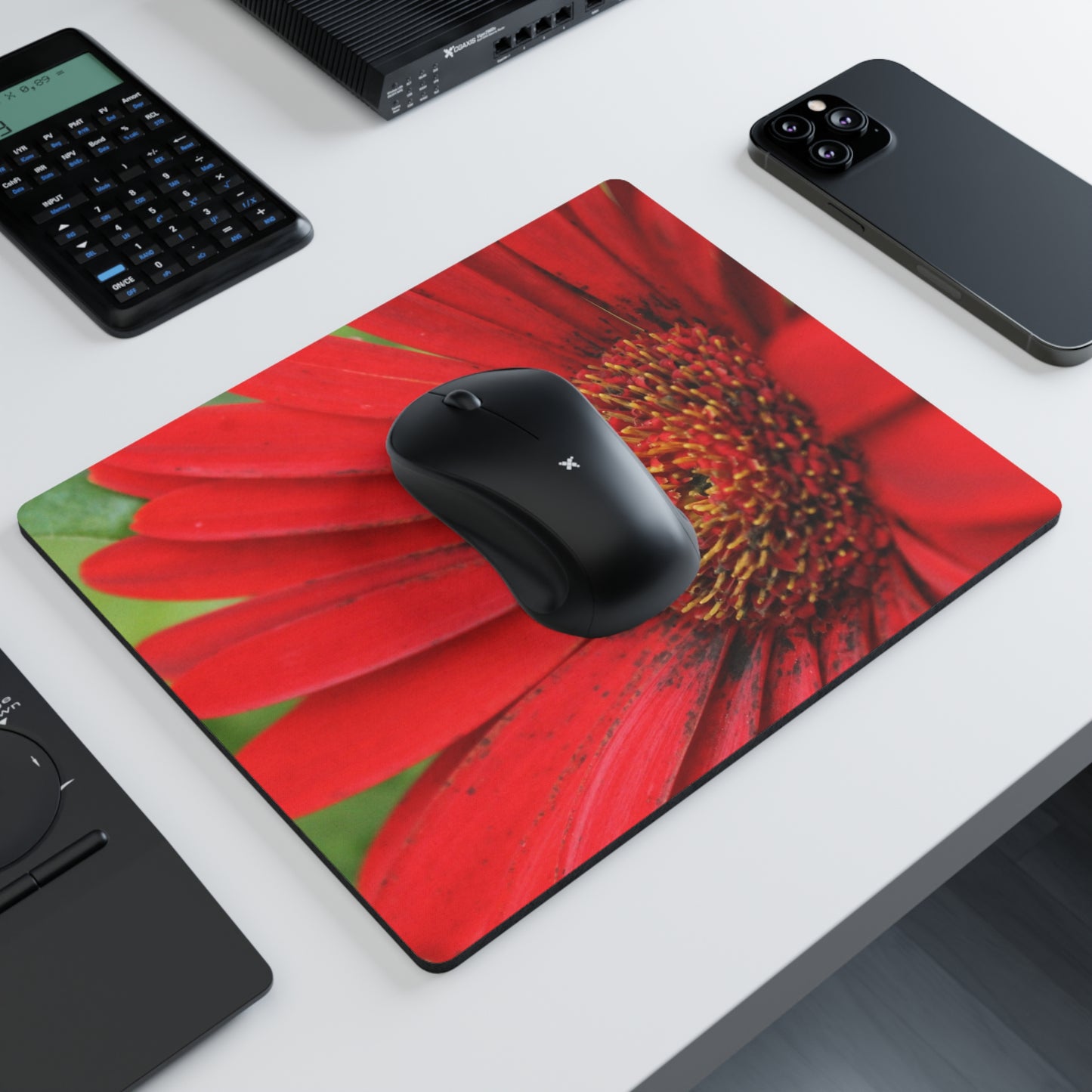 NN Rectangular Mouse Pad Big Red (R) Flower