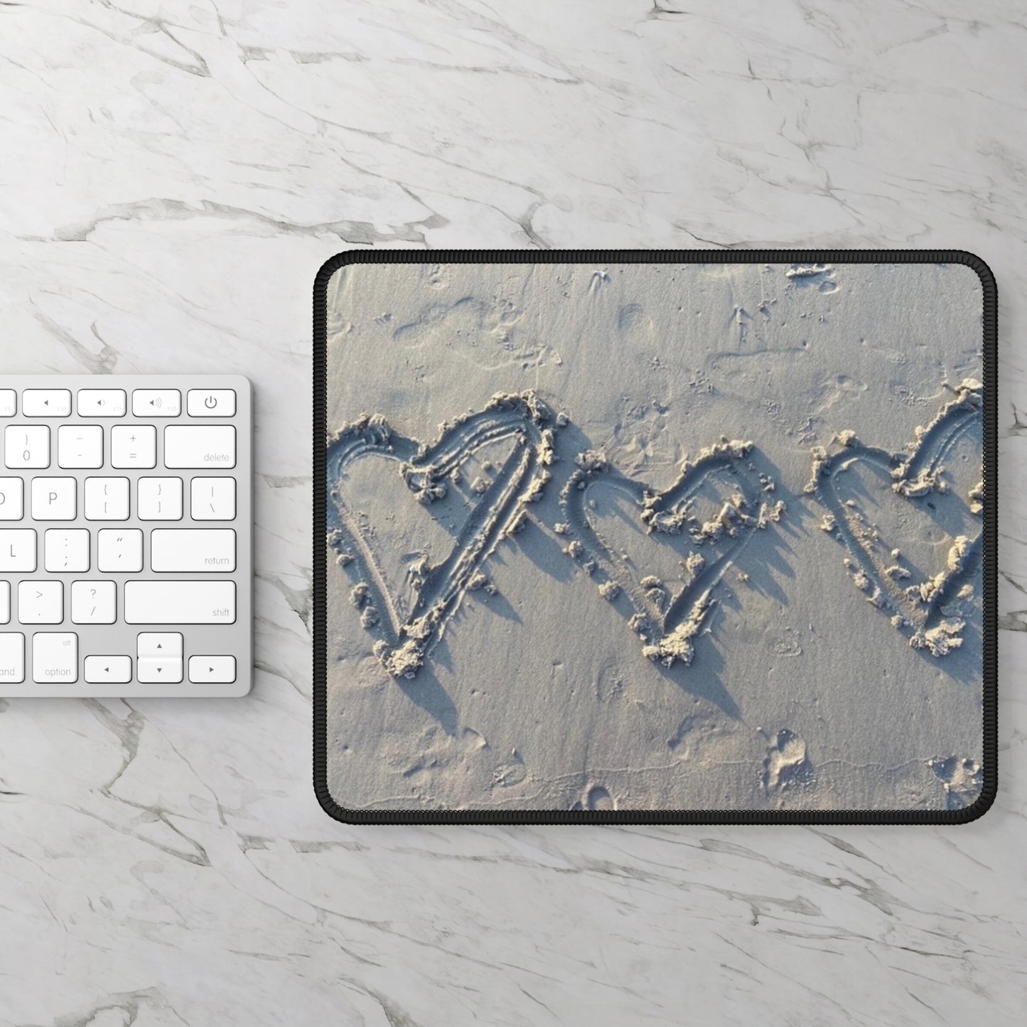NN Gaming Mouse Pad Three Hearts In Sand