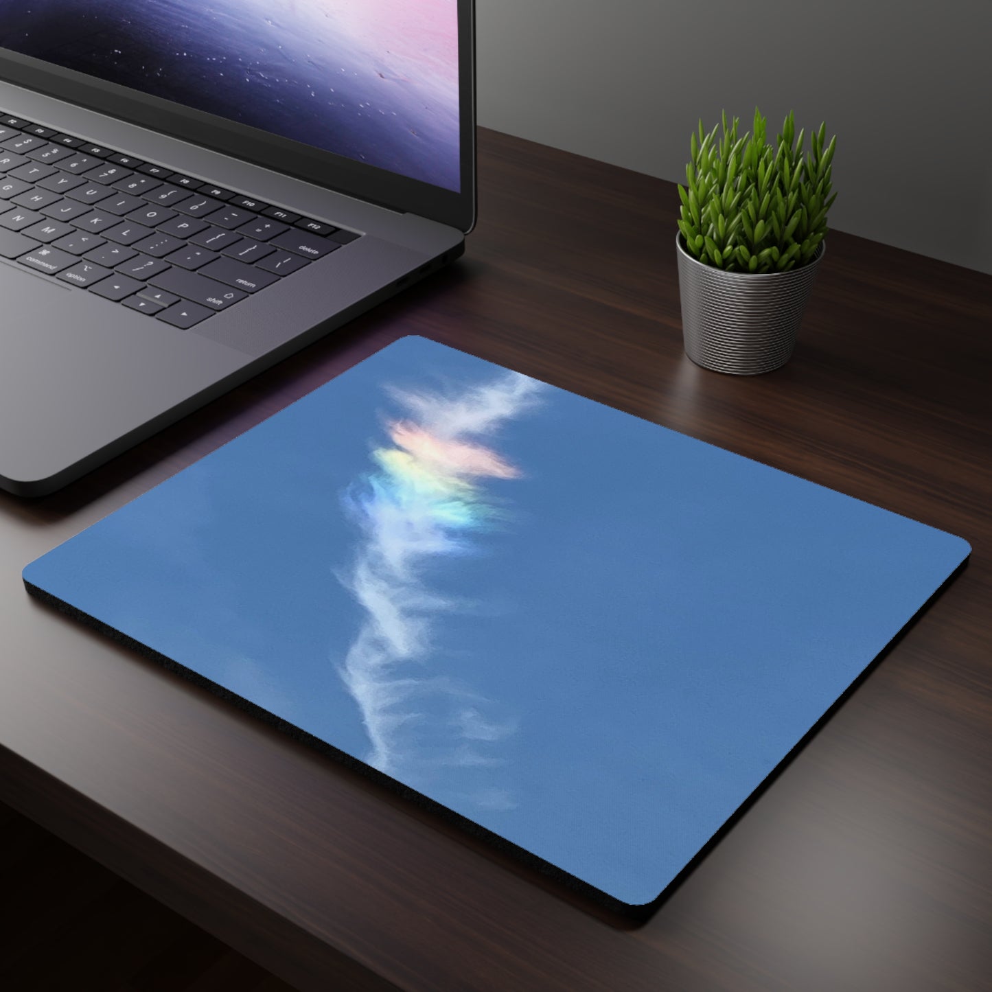 NN Rectangular Mouse Pad Rainbow Cloud