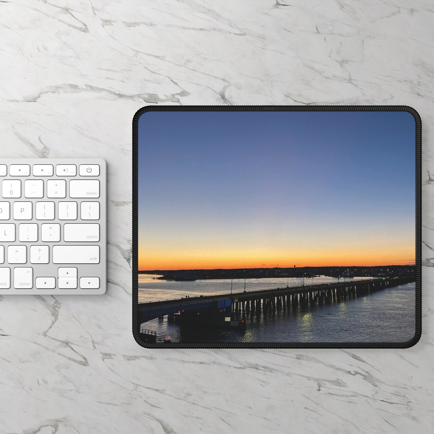 NN Gaming Mouse Pad Blue Sky OCMD Bridge Over Water