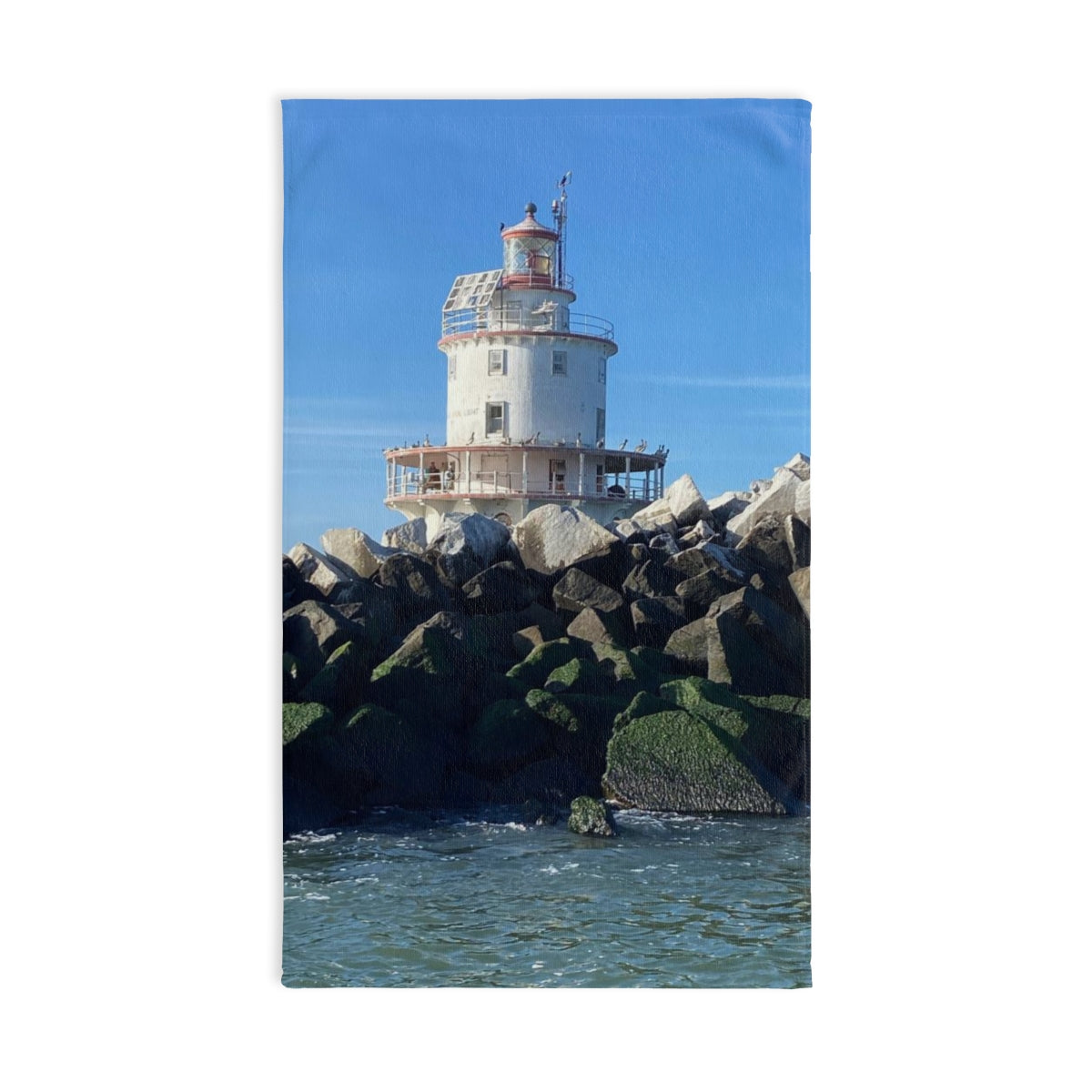 NN Fishing Hand Towel Brandywine Shoal Light