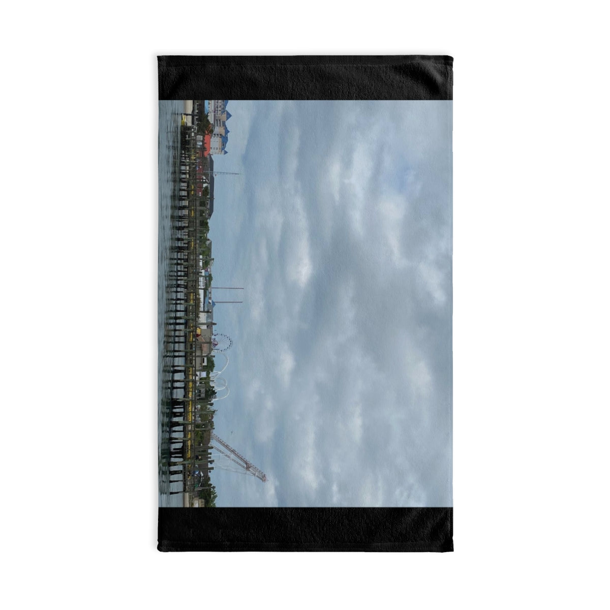 NN Fishing Hand Towel Coming In OCMD Oceanic Fishing Pier & Clouds