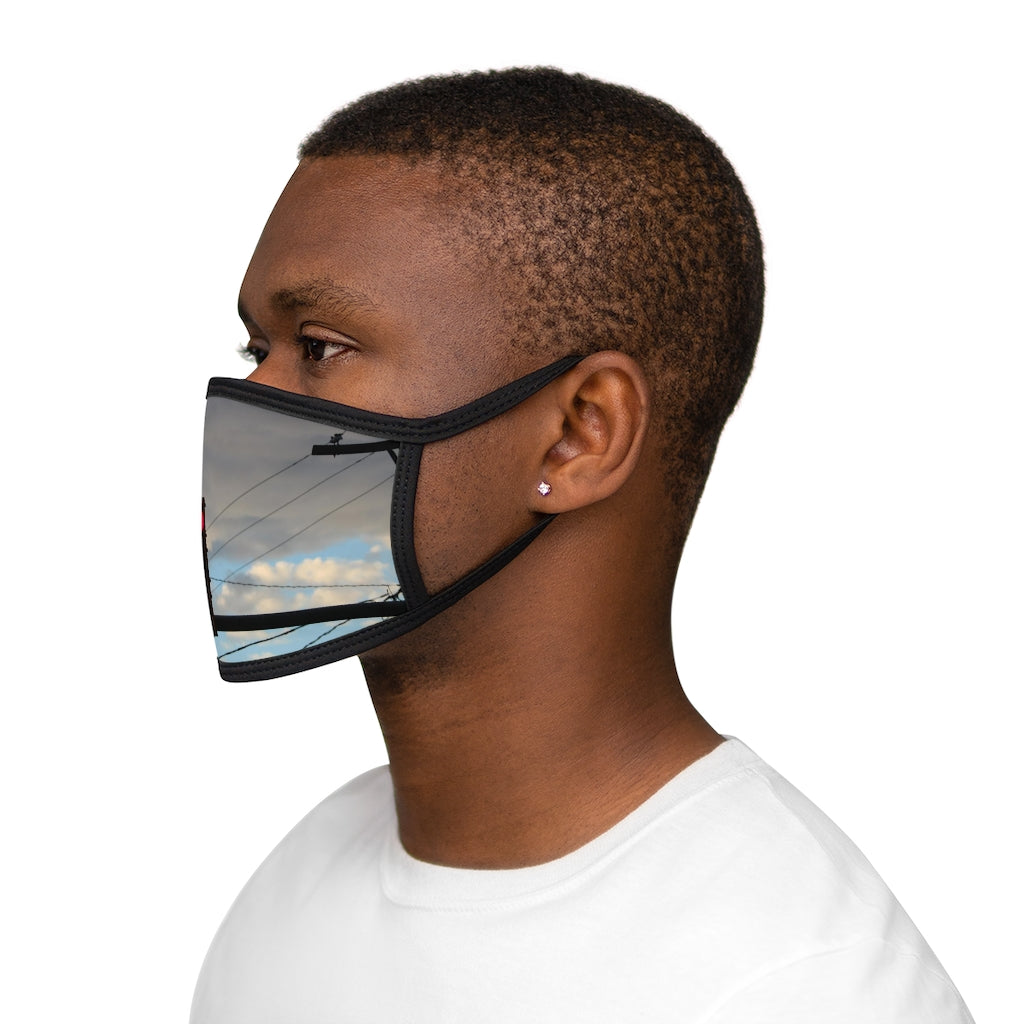 NN Mixed-Fabric Face Mask Red Light