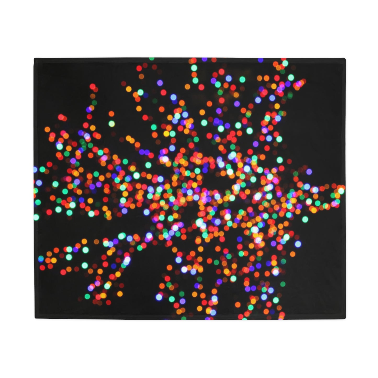 NN Plush Fleece Blanket Multi Colored Christmas Lights Tree