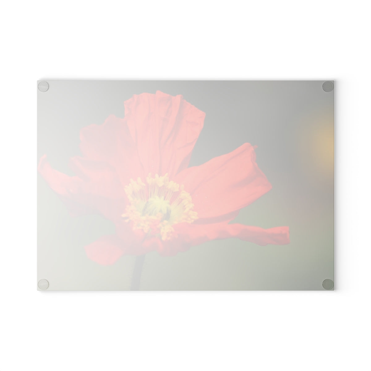 NN Glass Cutting Board Orange Flower