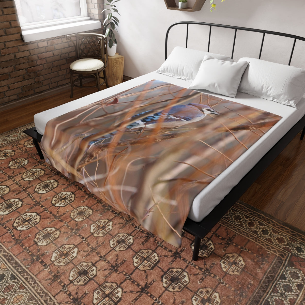 NN Plush Fleece Blanket Blue Jay
