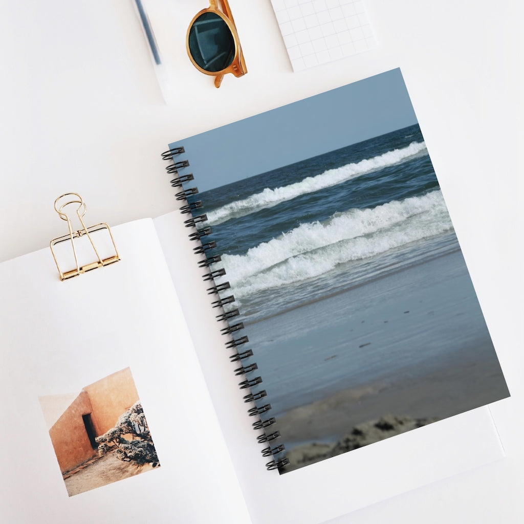 NN Spiral Notebook - Ruled Line OCNJ Waves Crashing In