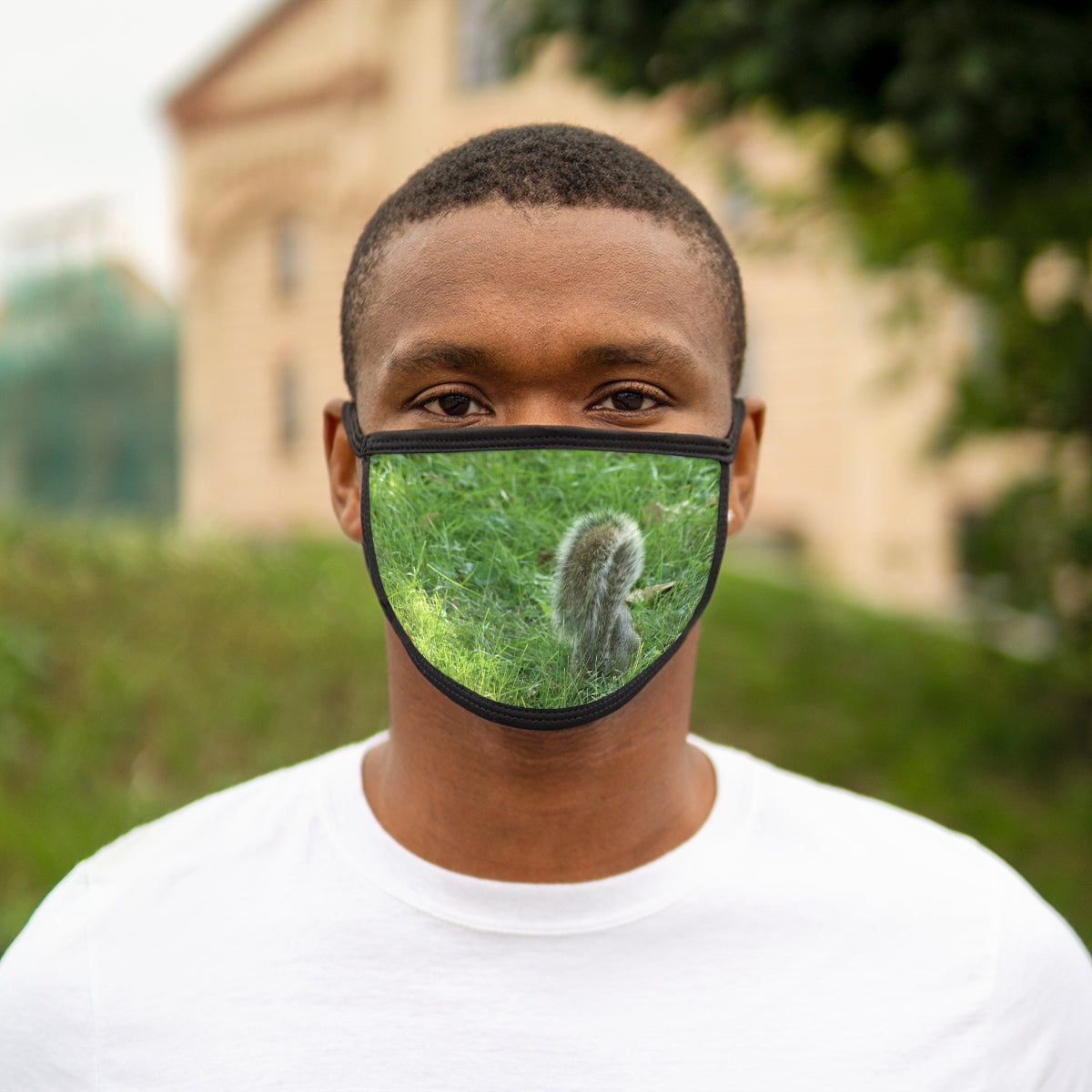 NN Mixed-Fabric Face Mask Squirrel Tail