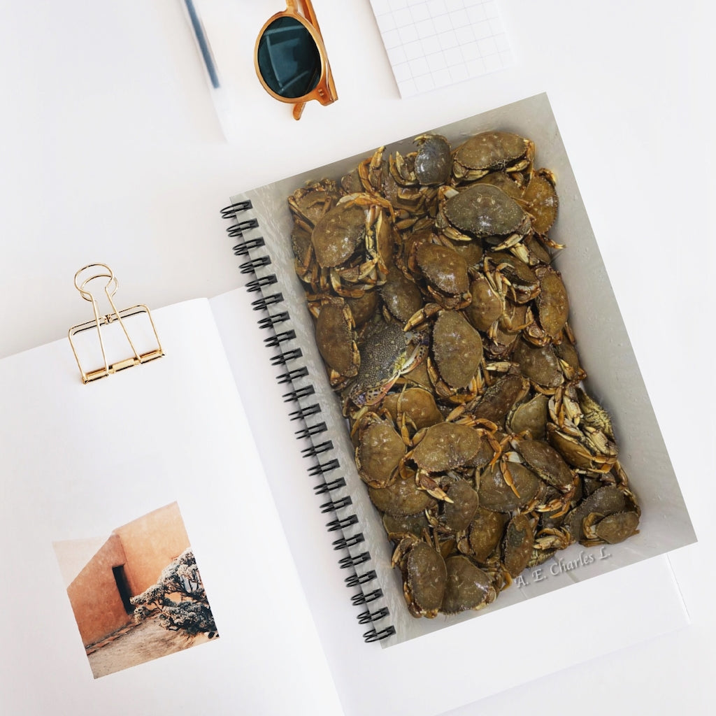 Spiral Notebook - Ruled Line Crabs In Cooler