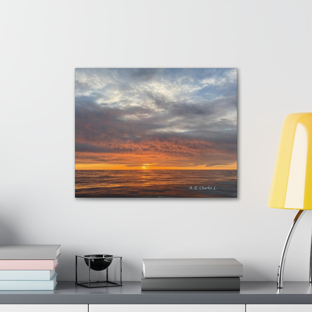 Canvas Gallery Wraps CMNJ Orange Mirror Ocean Waves