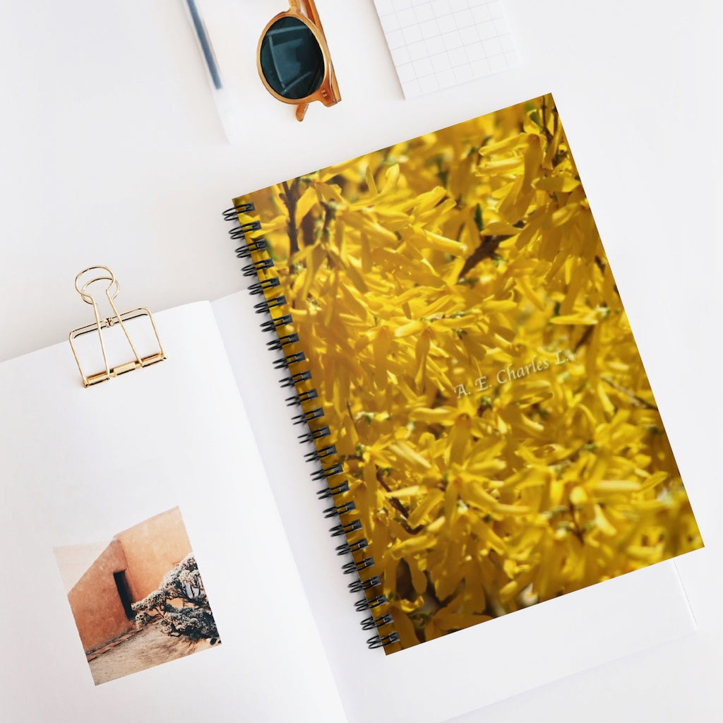 Spiral Notebook - Ruled Line Forsythia