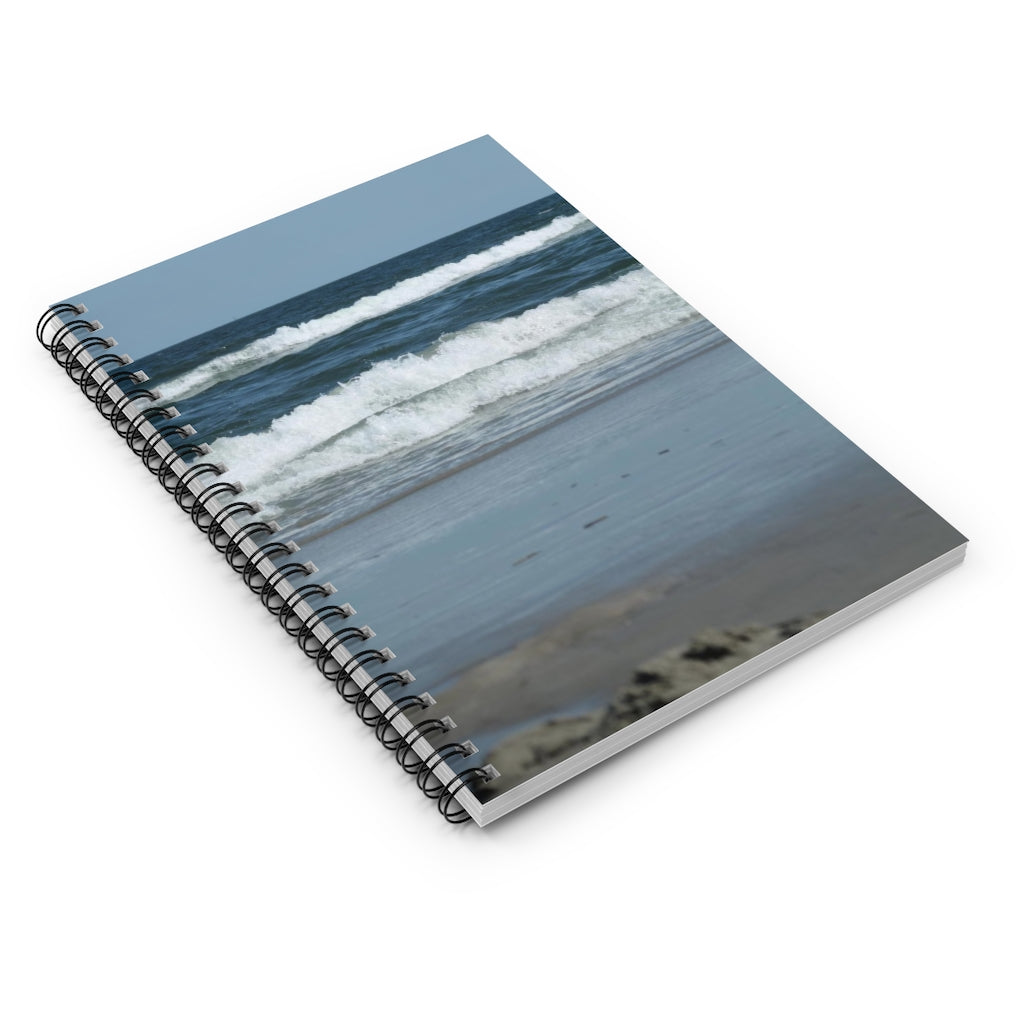 NN Spiral Notebook - Ruled Line OCNJ Waves Crashing In