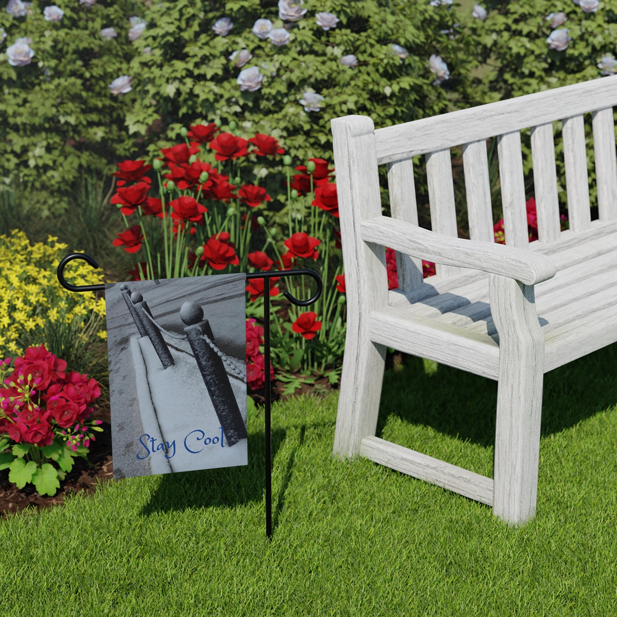 NN Garden Banner Snow On Blue Posts HUP ER