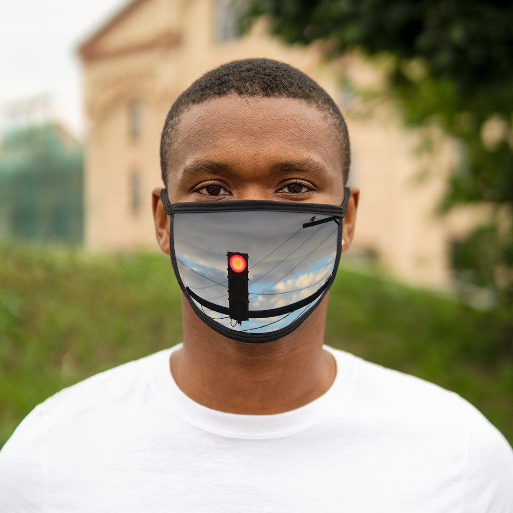 NN Mixed-Fabric Face Mask Red Light