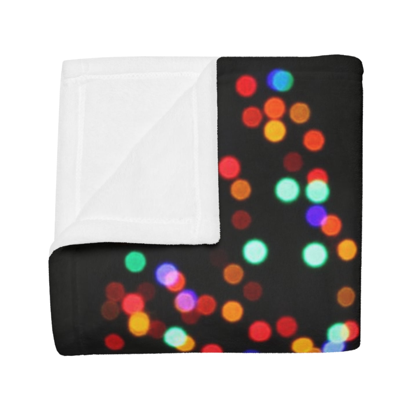 NN Plush Fleece Blanket Multi Colored Christmas Lights Tree