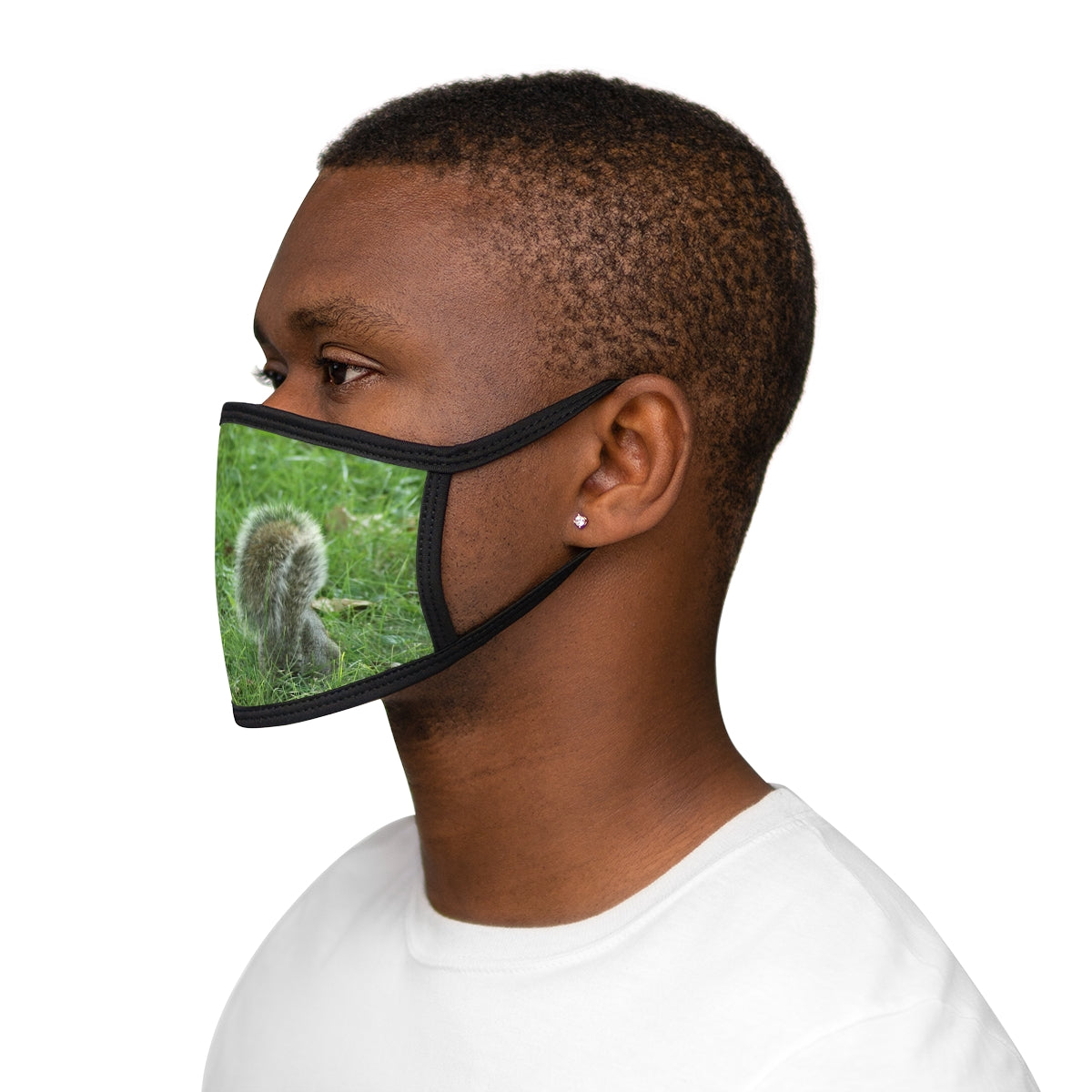 NN Mixed-Fabric Face Mask Squirrel Tail