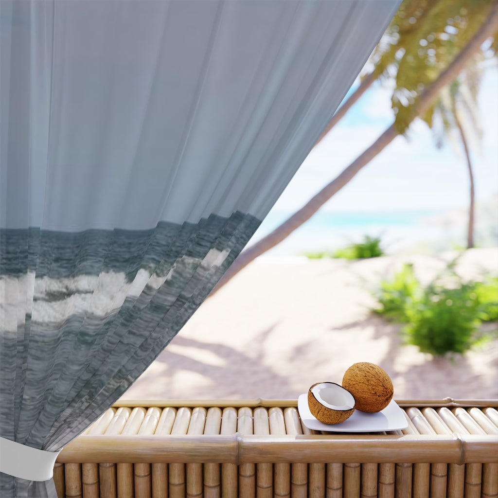 NN Window Curtains (1 Piece) Waves Coming Over