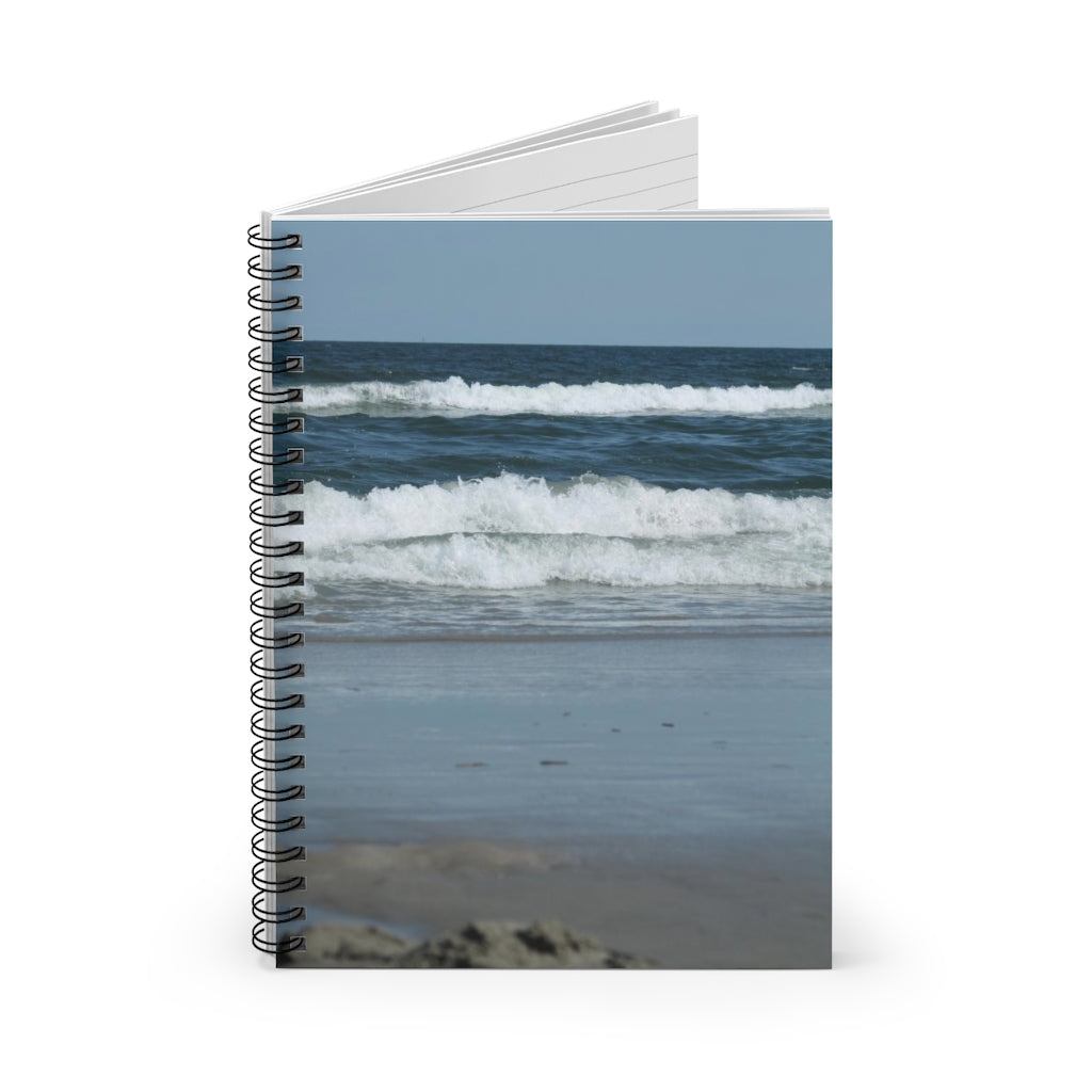 NN Spiral Notebook - Ruled Line OCNJ Waves Crashing In