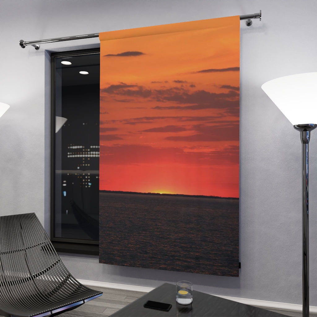 NN Window Curtains (1 Piece) Orange Skies Over Waters