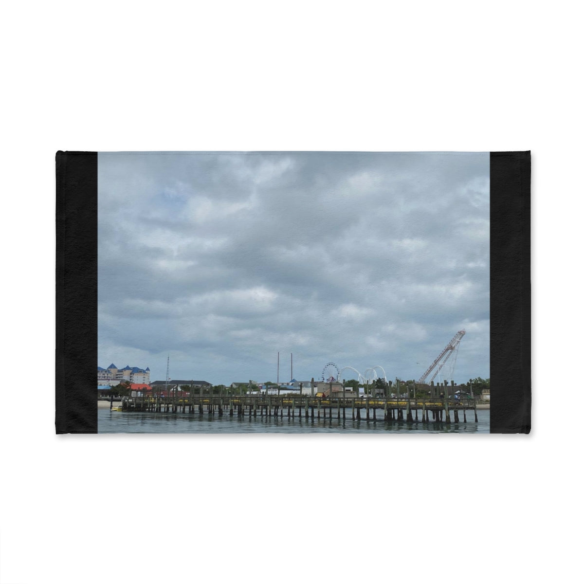NN Fishing Hand Towel Coming In OCMD Oceanic Fishing Pier & Clouds