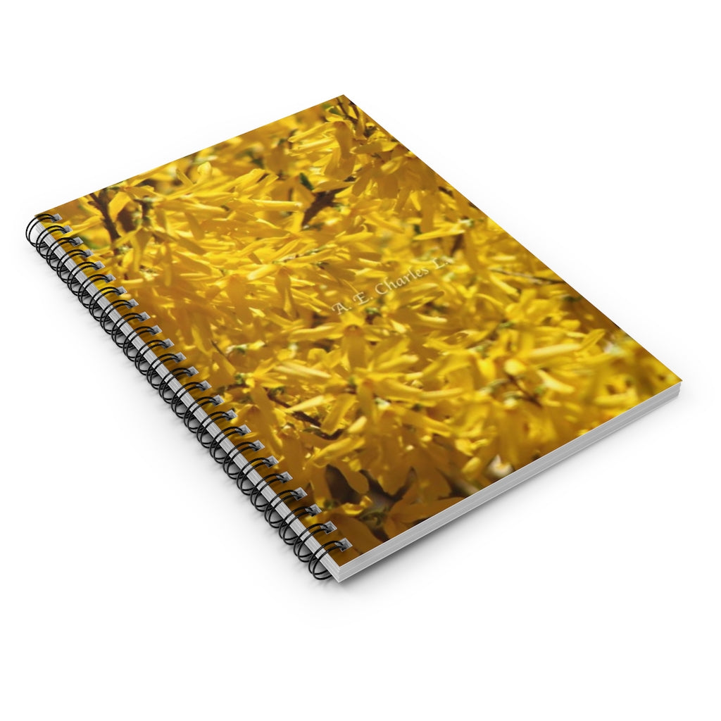 Spiral Notebook - Ruled Line Forsythia