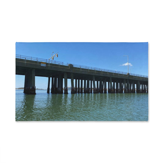 NN Fishing Hand Towel OCMD Blue Sky Below Bridge