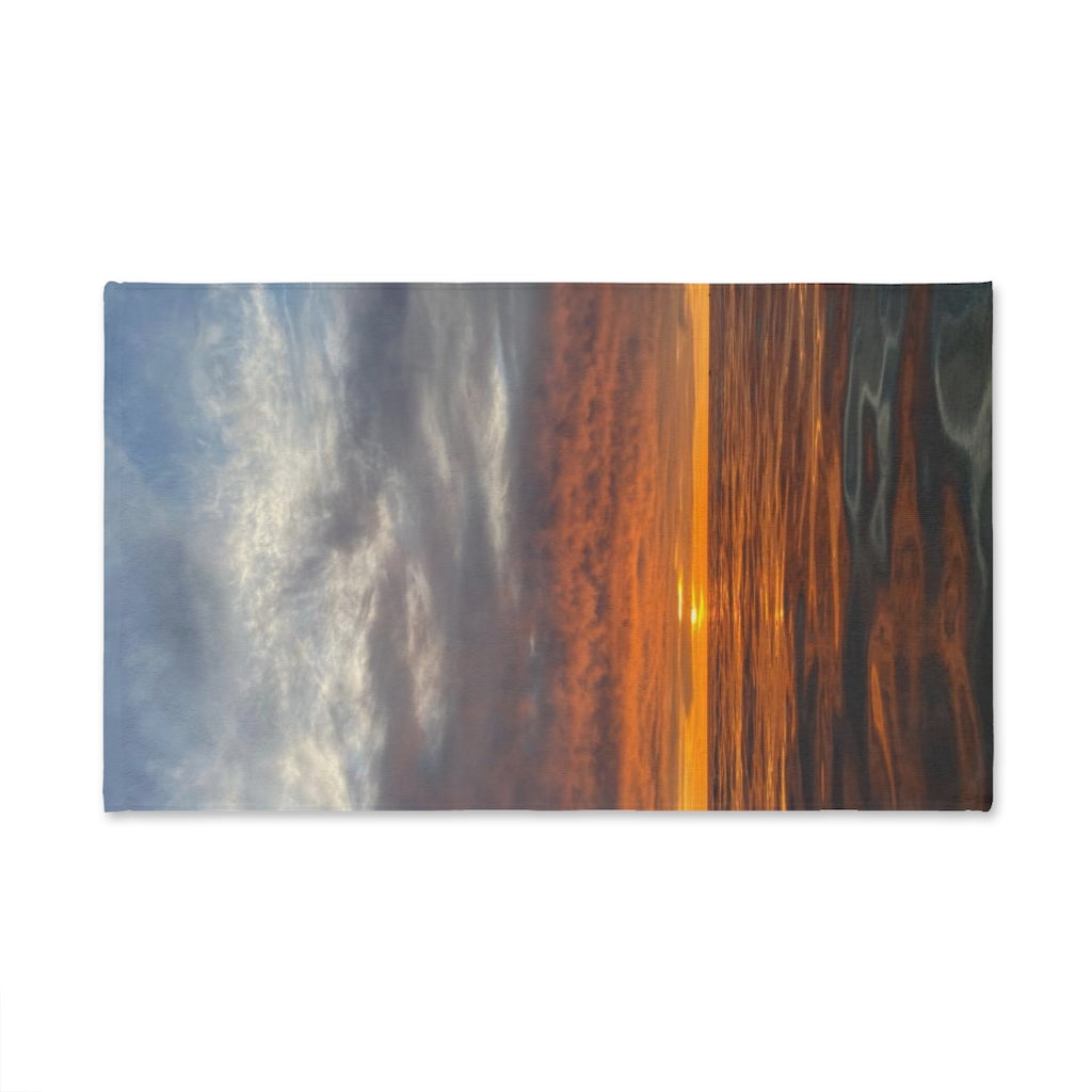 NN Fishing Hand Towel CMNJ Orange Mirror Ocean Waves