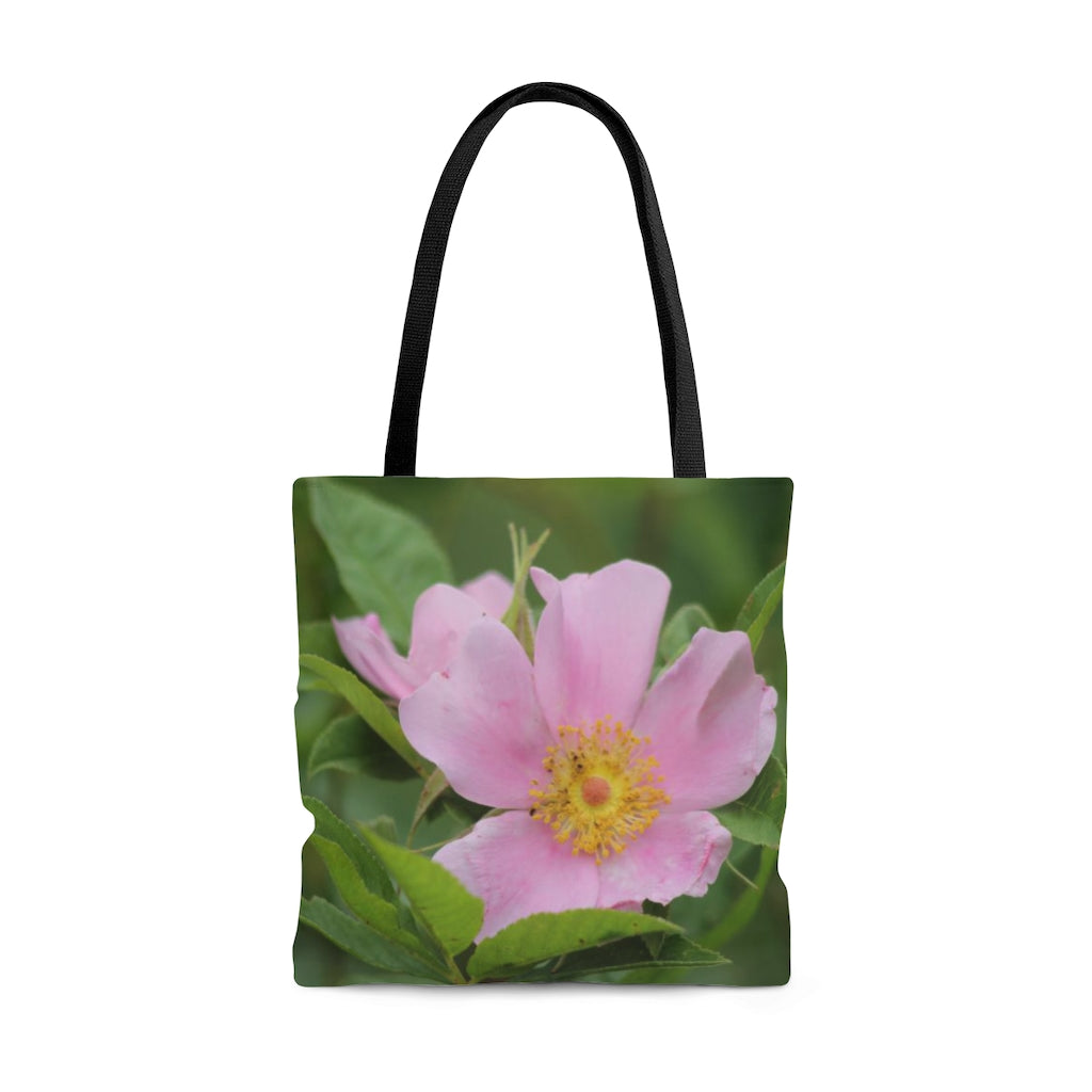 NN AOP Tote Bag Pink Open With Yellow