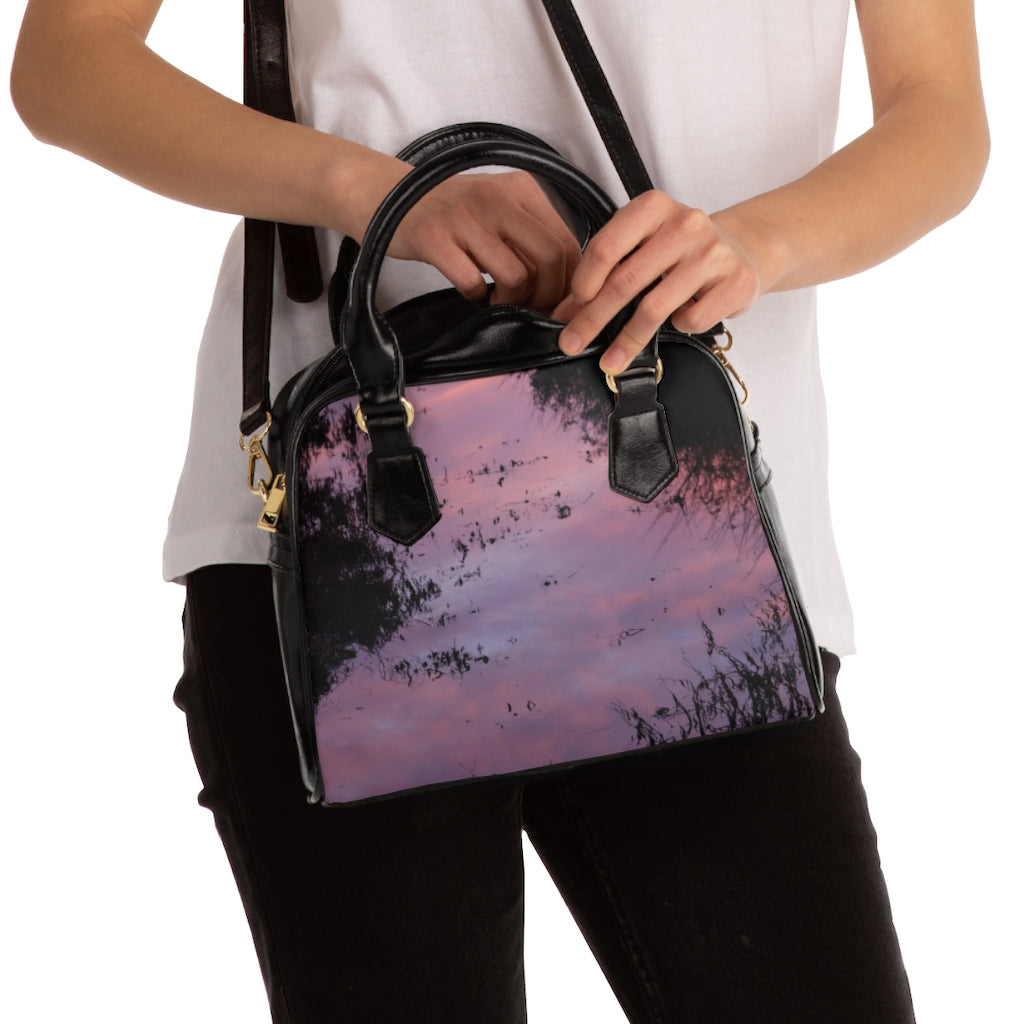 NN Shoulder Handbag Pink Sky Reflection Water