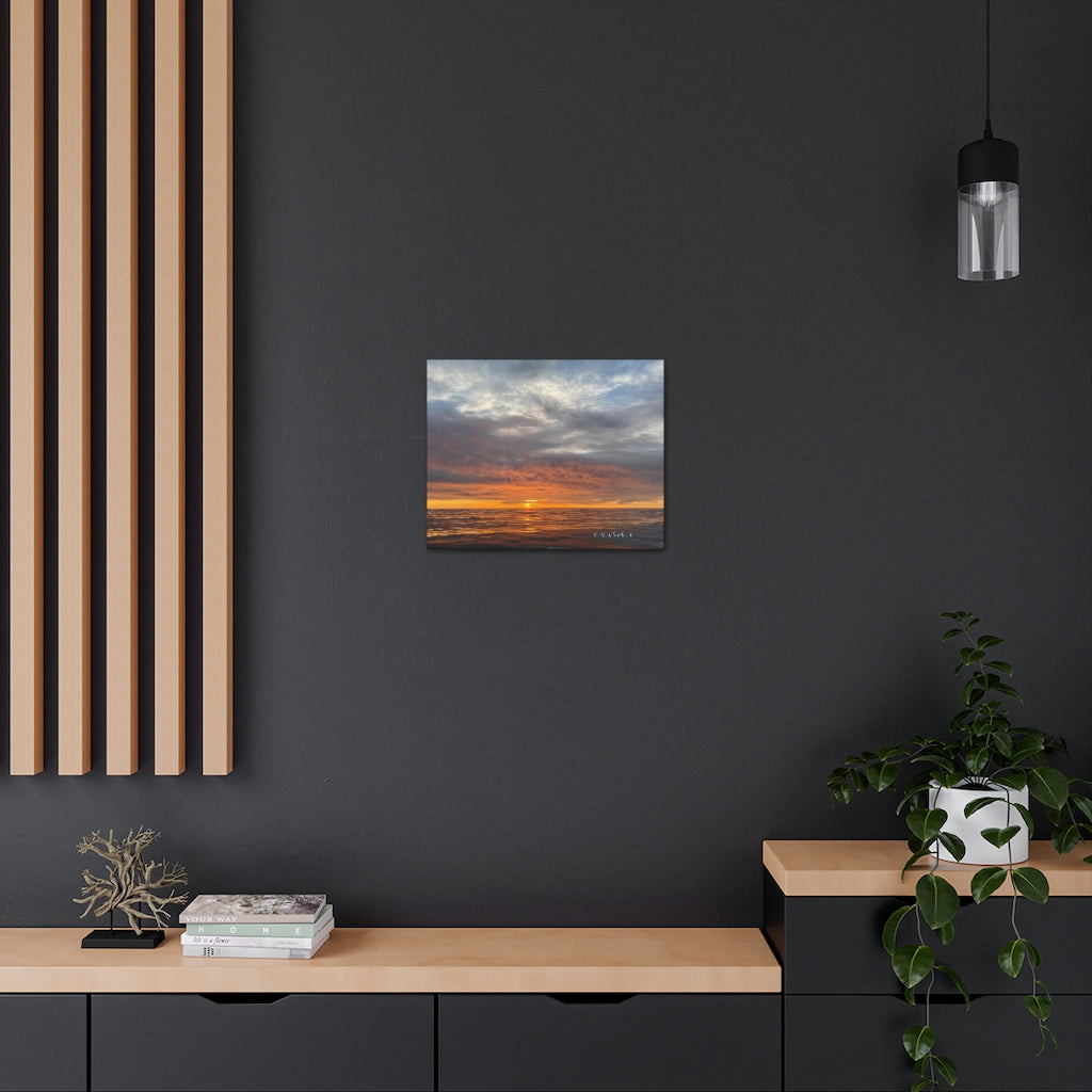 Canvas Gallery Wraps CMNJ Orange Mirror Ocean Waves