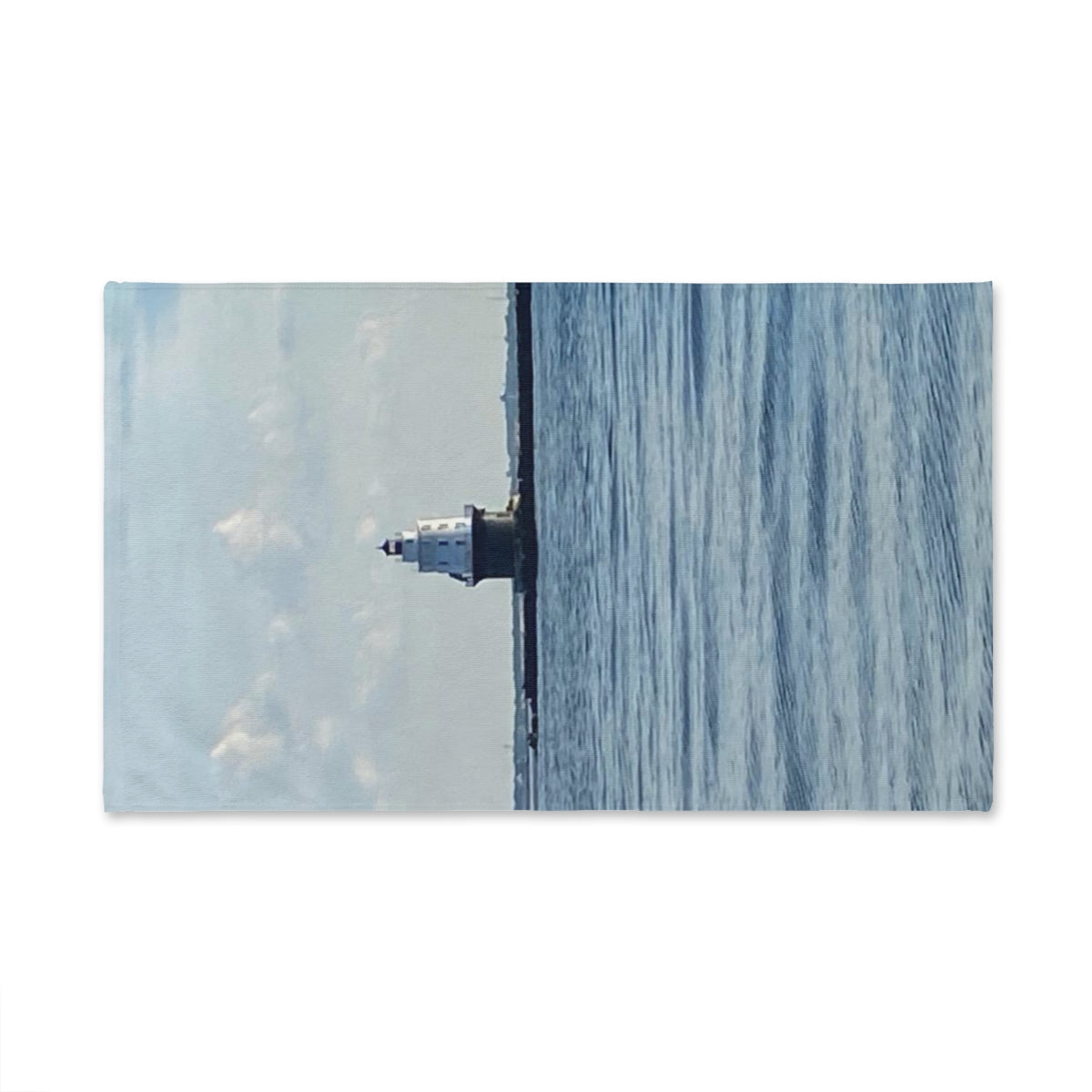 NN Fishing Hand Towel Clouds Over Lighthouse & Water