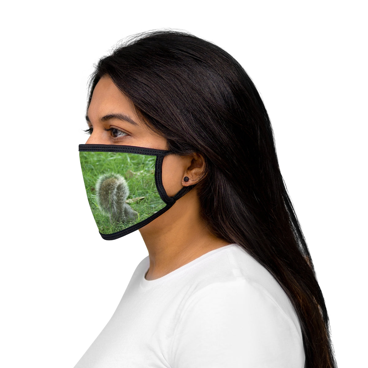 NN Mixed-Fabric Face Mask Squirrel Tail