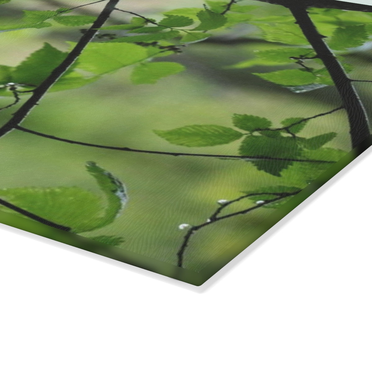 NN Glass Cutting Board Wet Little Stick Branches