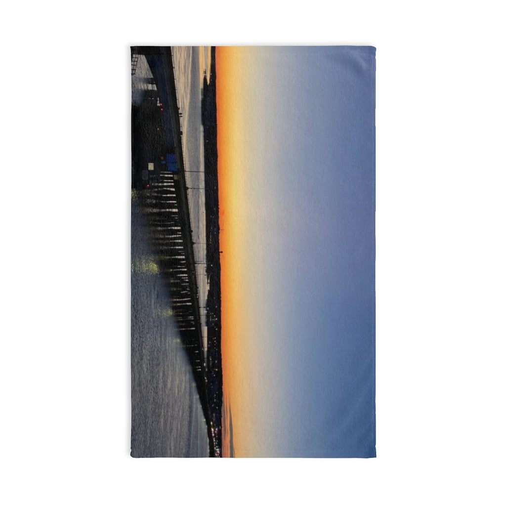 NN Fishing Hand Towel Blue Sky OCMD Bridge Over Water