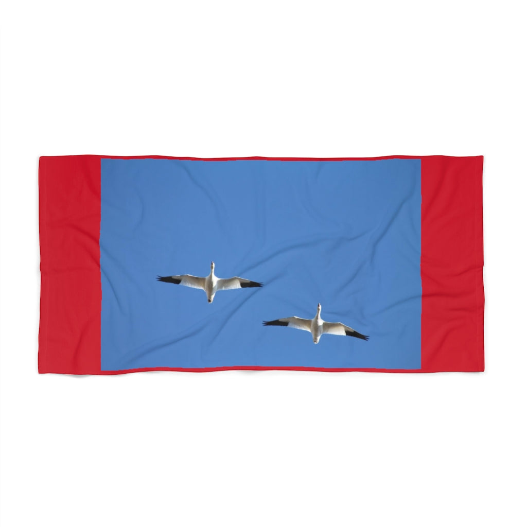 NN Beach Towel 2 Snow Geese