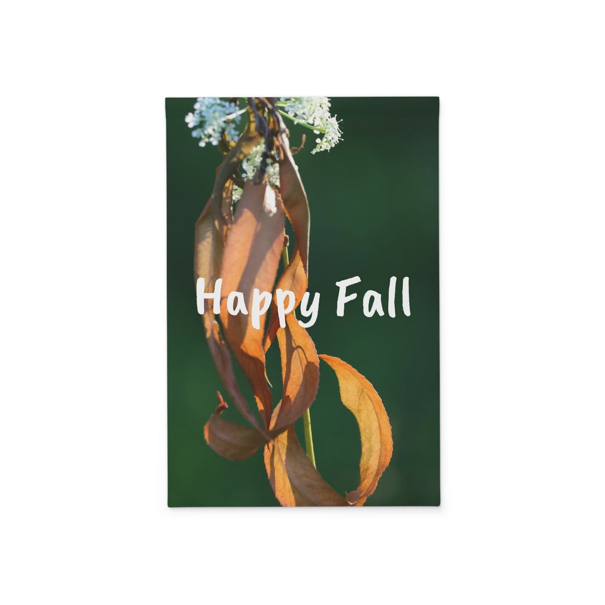 NN Garden Banner White Flowers & Brown Leaves
