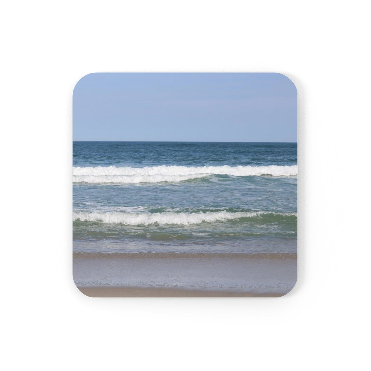 NN Cork Back Coaster Ocean Waves Crashing
