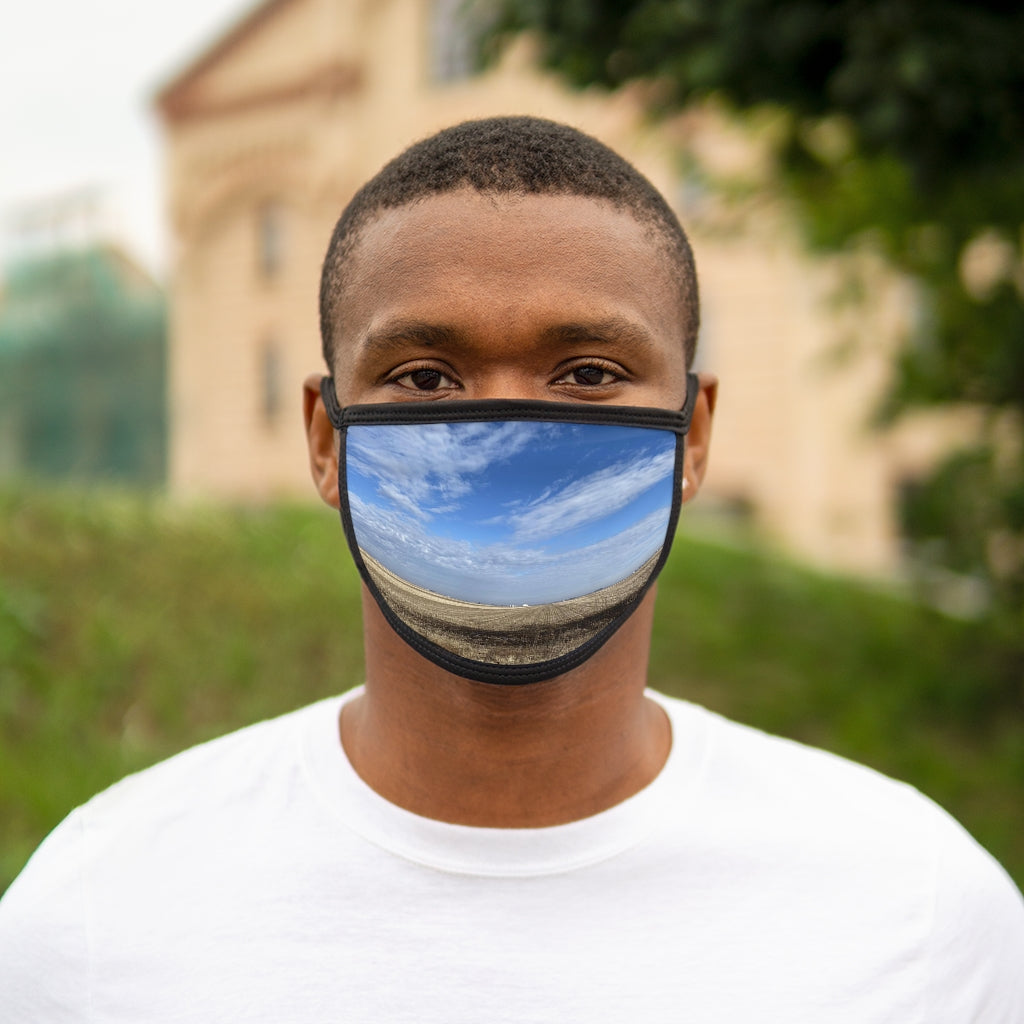 NN Mixed-Fabric Face Mask Blue Sky Clouds & A Field