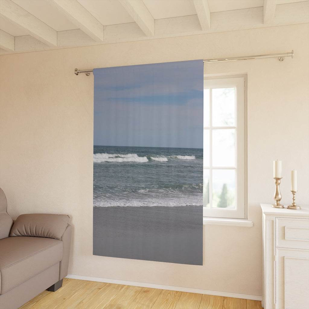 NN Window Curtains (1 Piece) Waves Coming Over