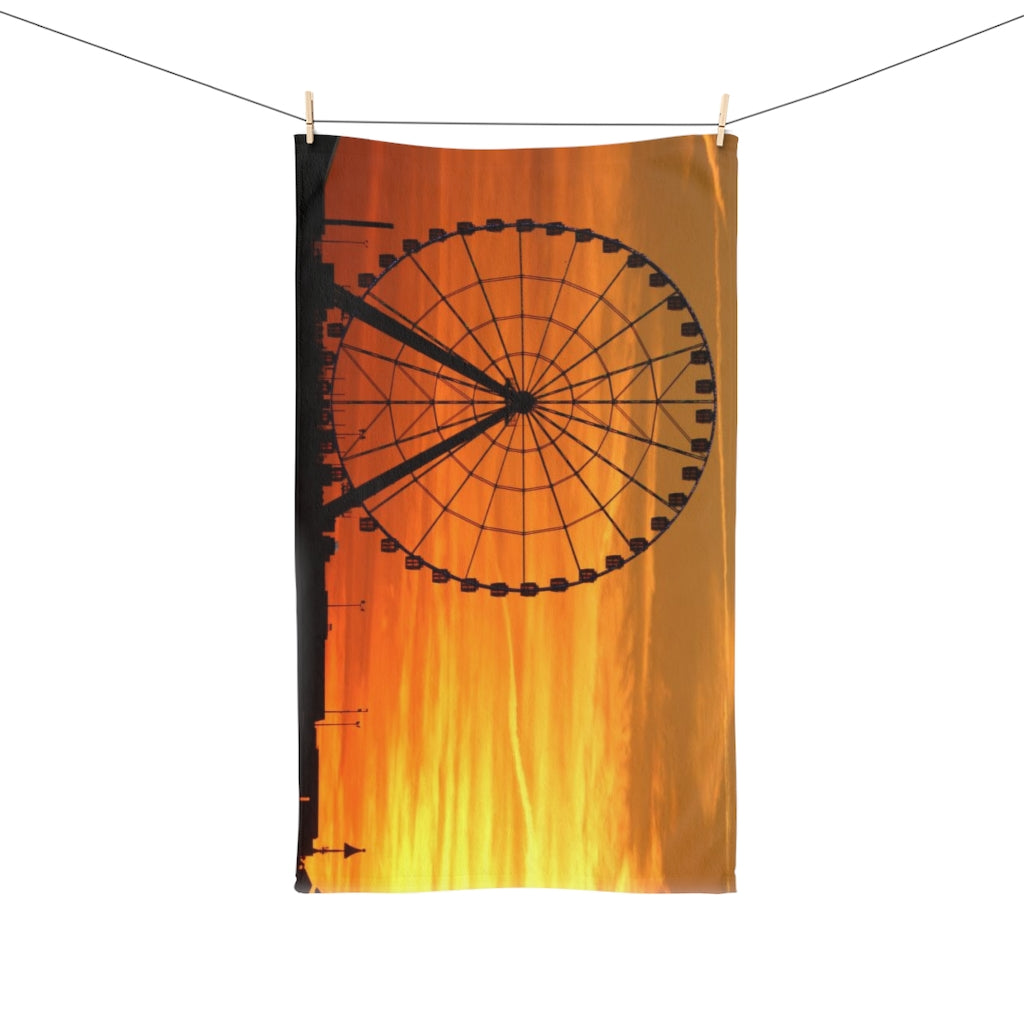 NN Fishing Hand Towel Yellow Sky ACNJ Ferris Wheel