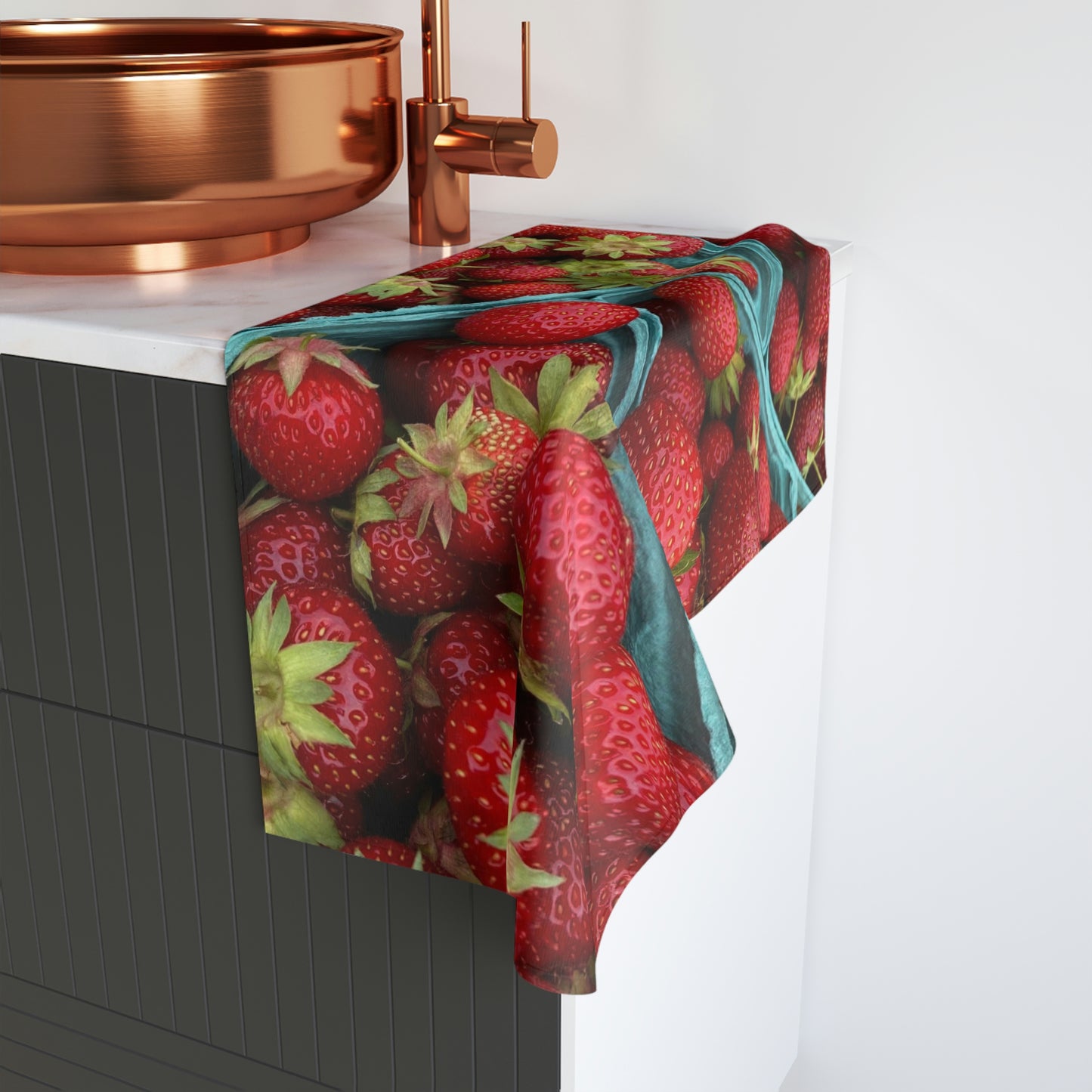 NN Fishing Hand Towel Lots Of Strawberries